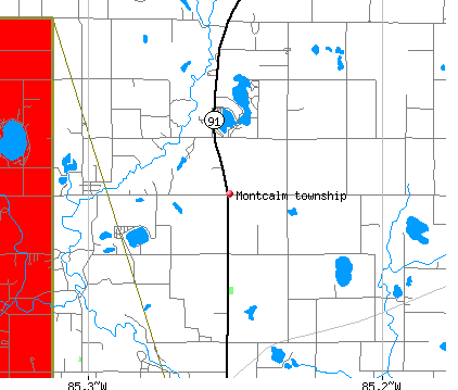 Montcalm township, MI map