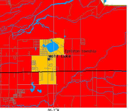 Egelston township, MI map