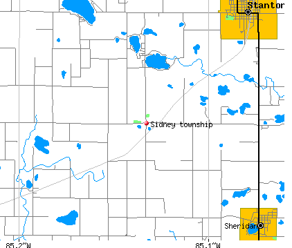 Sidney township, MI map