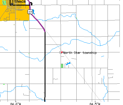 North Star township, MI map