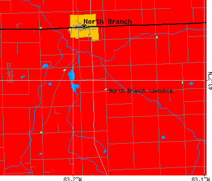North Branch township, MI map