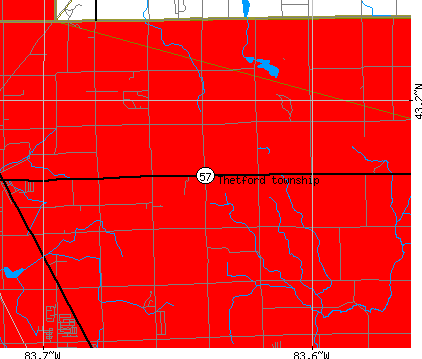 Thetford township, MI map