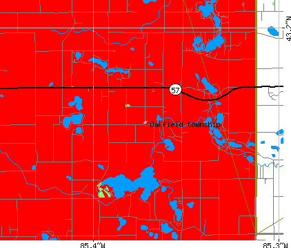 Oakfield township, MI map