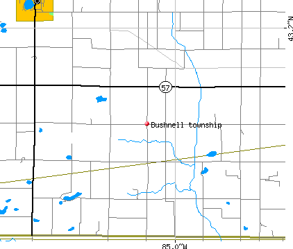 Bushnell township, MI map