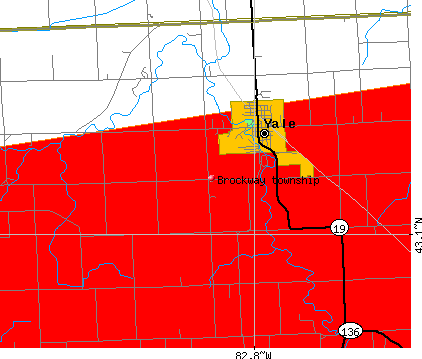 Brockway township, MI map