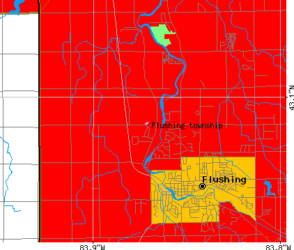 Flushing township, MI map