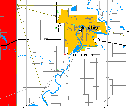 Otisco township, MI map