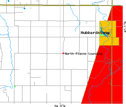 North Plains township, MI map