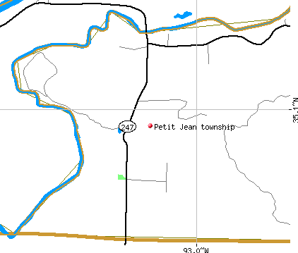 Petit Jean township, AR map