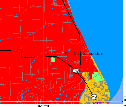 Fort Gratiot township, MI map