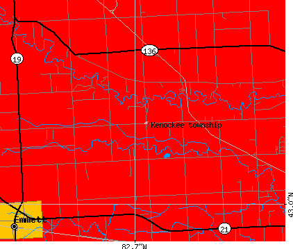 Kenockee township, MI map