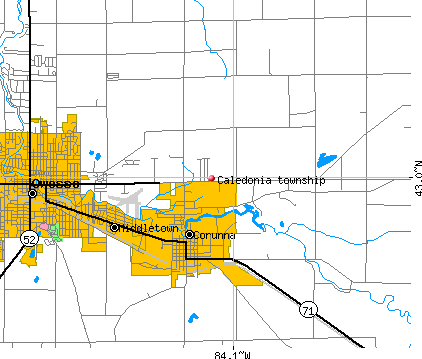 Caledonia township, MI map