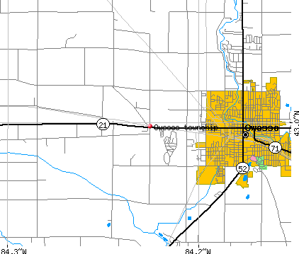 Owosso township, MI map