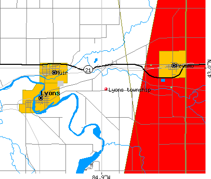 Lyons township, MI map