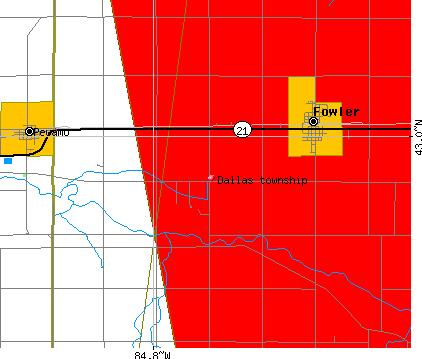 Dallas township, MI map