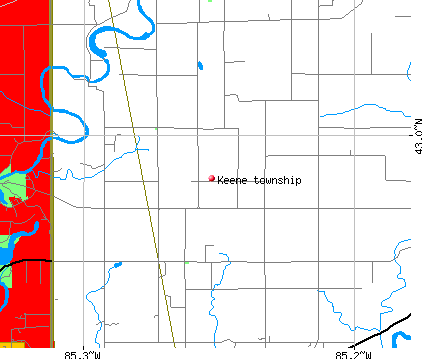 Keene township, MI map