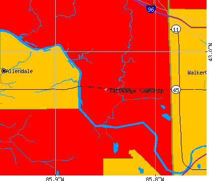 Tallmadge township, MI map