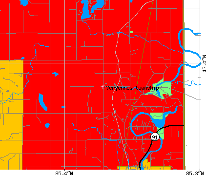 Vergennes township, MI map