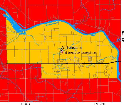 Allendale township, MI map