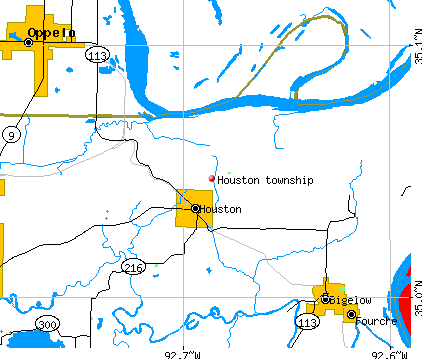 Houston township, AR map