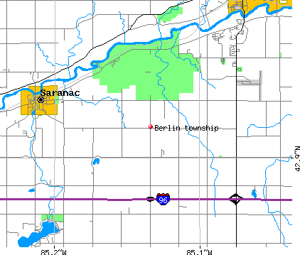 Berlin township, MI map