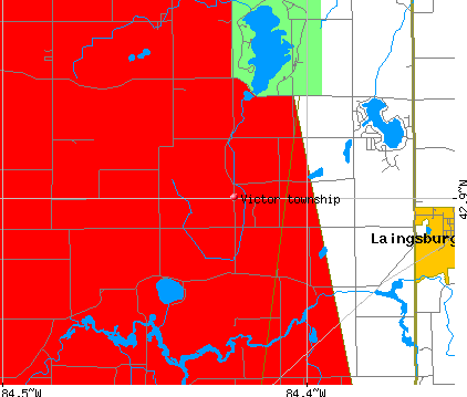 Victor township, MI map