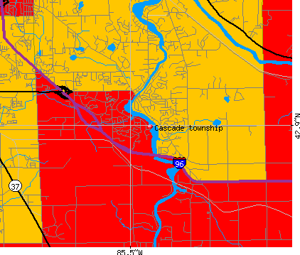 Cascade township, MI map