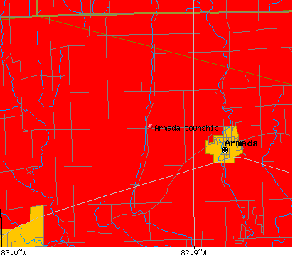 Armada township, MI map