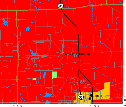 Bruce township, MI map