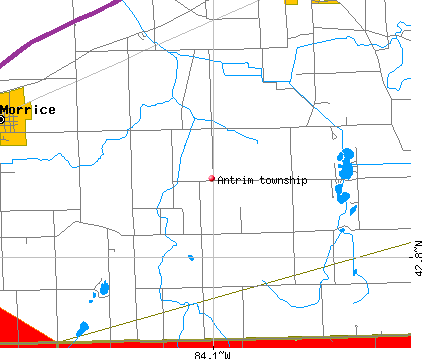 Antrim township, MI map