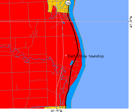 East China township, MI map