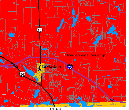 Independence township, MI map