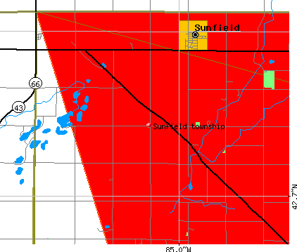 Sunfield township, MI map