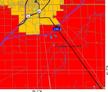 Fillmore township, MI map