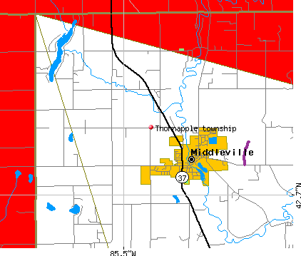 Thornapple township, MI map