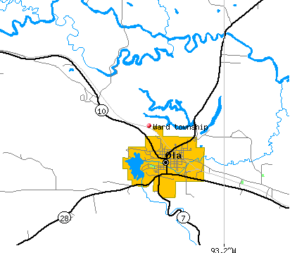 Ward township, AR map