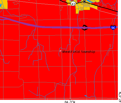 Wheatfield township, MI map