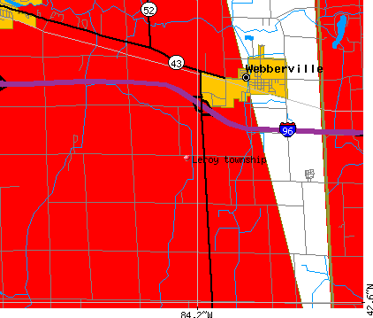 Leroy township, MI map