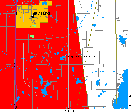 Wayland township, MI map