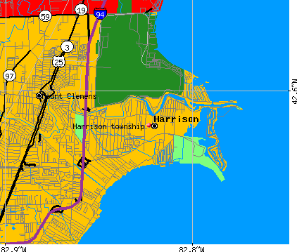 harrison township mi zip code