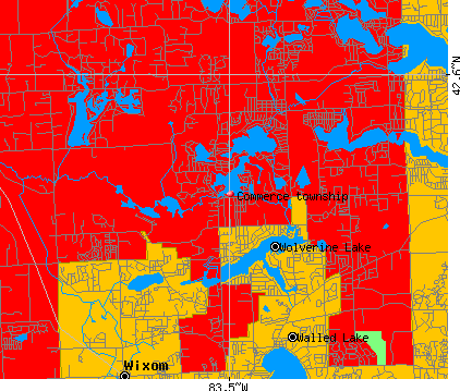 Commerce township, MI map