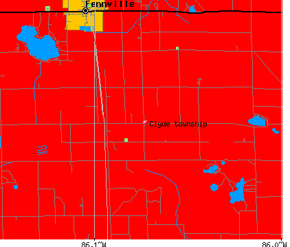 Clyde township, MI map