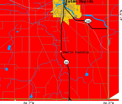 Hamlin township, MI map