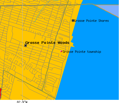 Grosse Pointe township, MI map