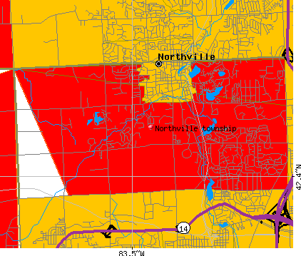 Northville township, MI map