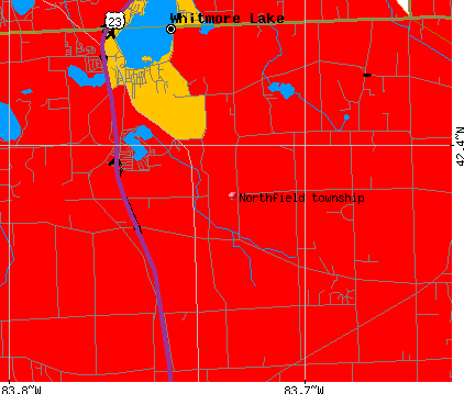Northfield township, MI map