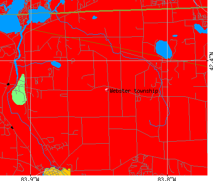Webster township, MI map