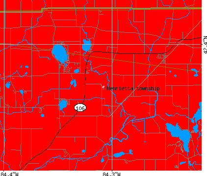 Henrietta township, MI map