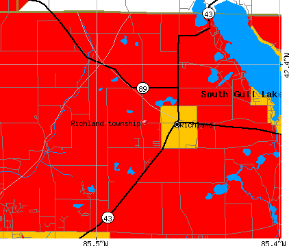 Richland township, MI map