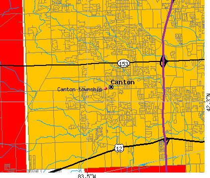 Canton township, MI map